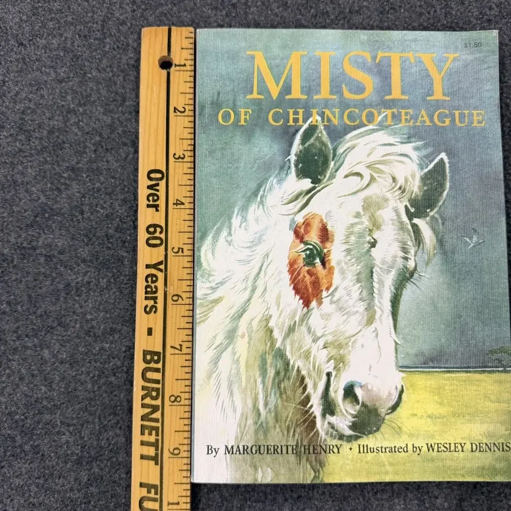 VTG 70s Misty Of Chincoteague Marguerite Henry Rand Mcnally Kids Pony Horse Book